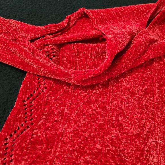 Gibson Latimer Womens Sweater Red Size S Polyester Long Sleeve Cold Shoulder - Picture 10 of 12